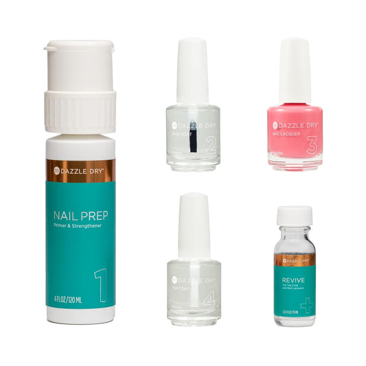 Dazzle Dry Full System Kit - Going Cray Sea, a true coral pink. Full coverage cream. (5 Piece Kit)