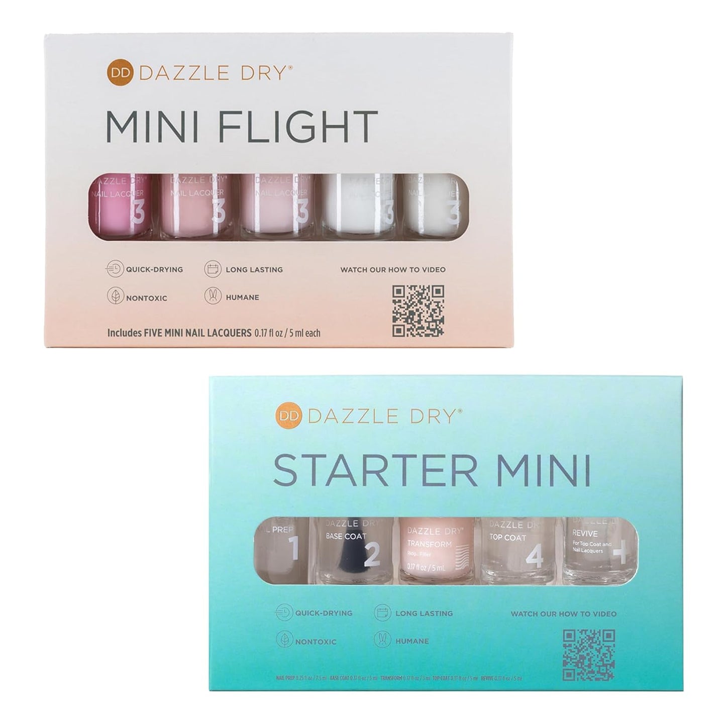 Dazzle Dry Starter Mini Kit + French Manicure Mini Flight
